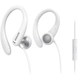Philips TAA1105 Auriculares Intrauditivos con Gancho para la Oreja, Conector 3.5mm, Color Blanco
